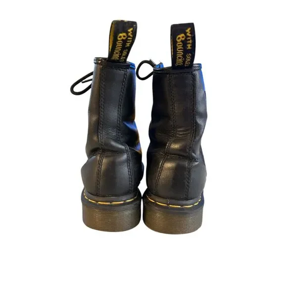 Dr Martens Women's 1460 Vonda Mono Boot Size 38 (7US) Black Embroidered Flowers - Picture 5 of 8